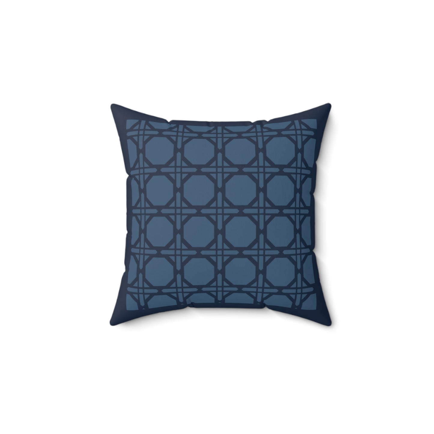 Navy Bamboo Throw Pillow