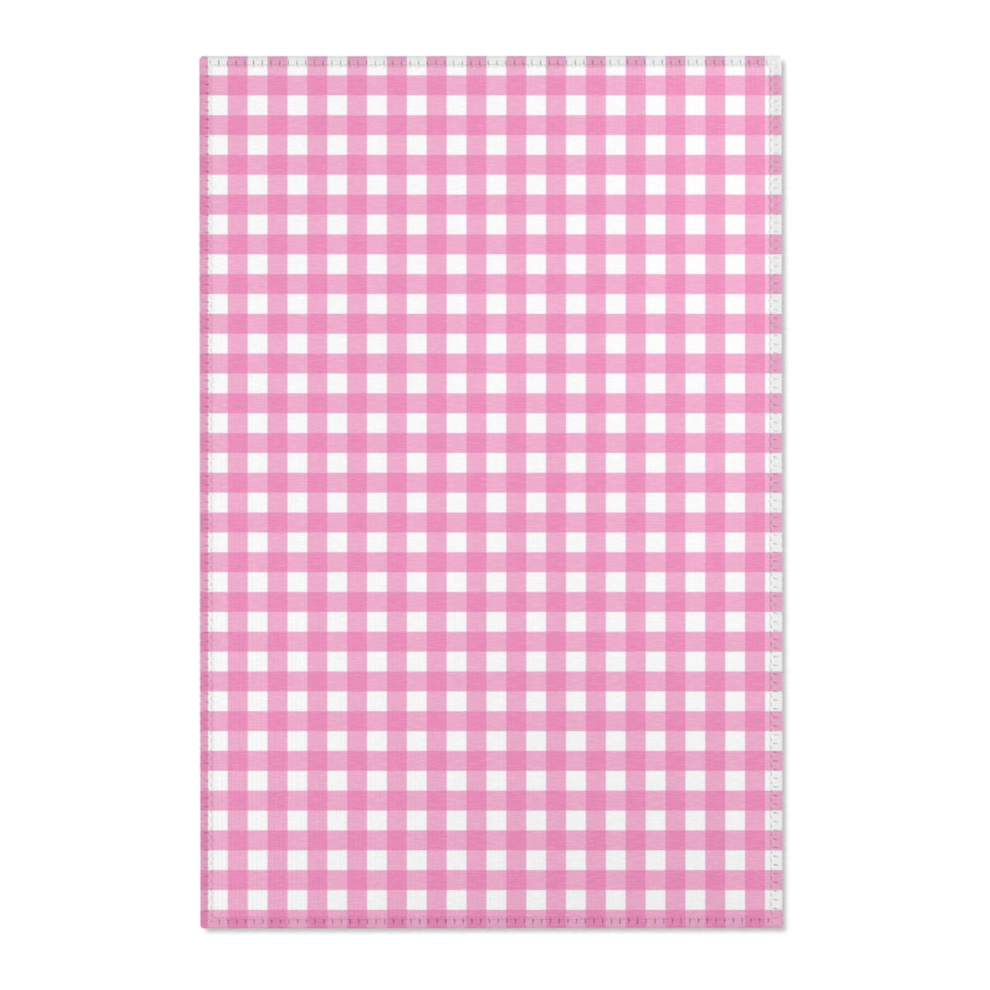 Gingham Area Rug (pink)