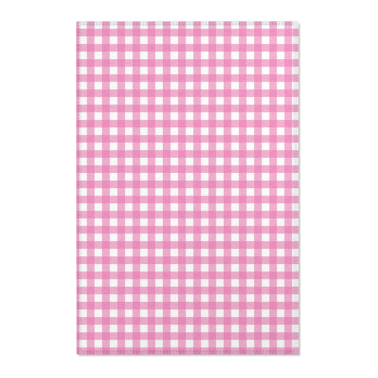 Gingham Area Rug (pink)