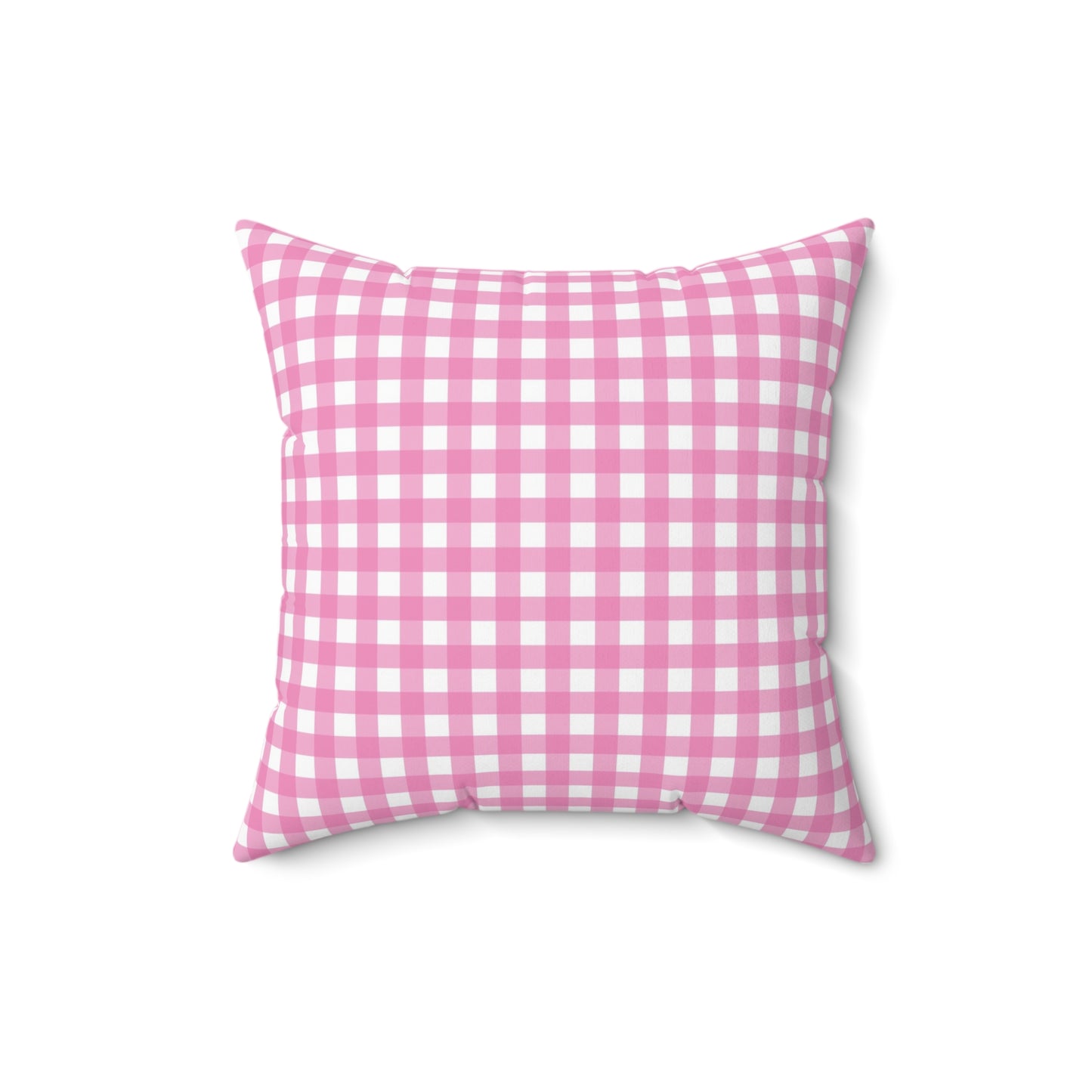 Gingham Throw Pillow (pink)