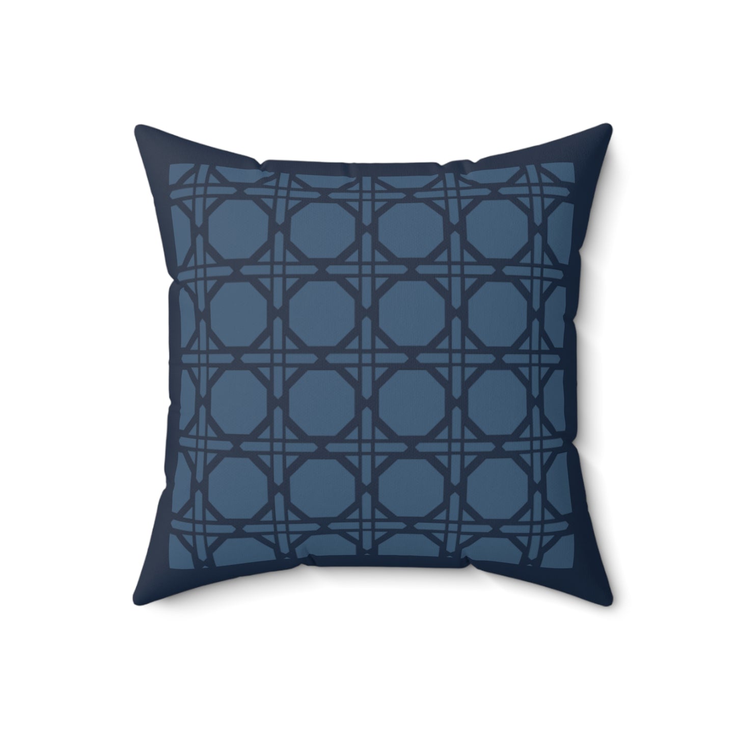 Navy Bamboo Throw Pillow