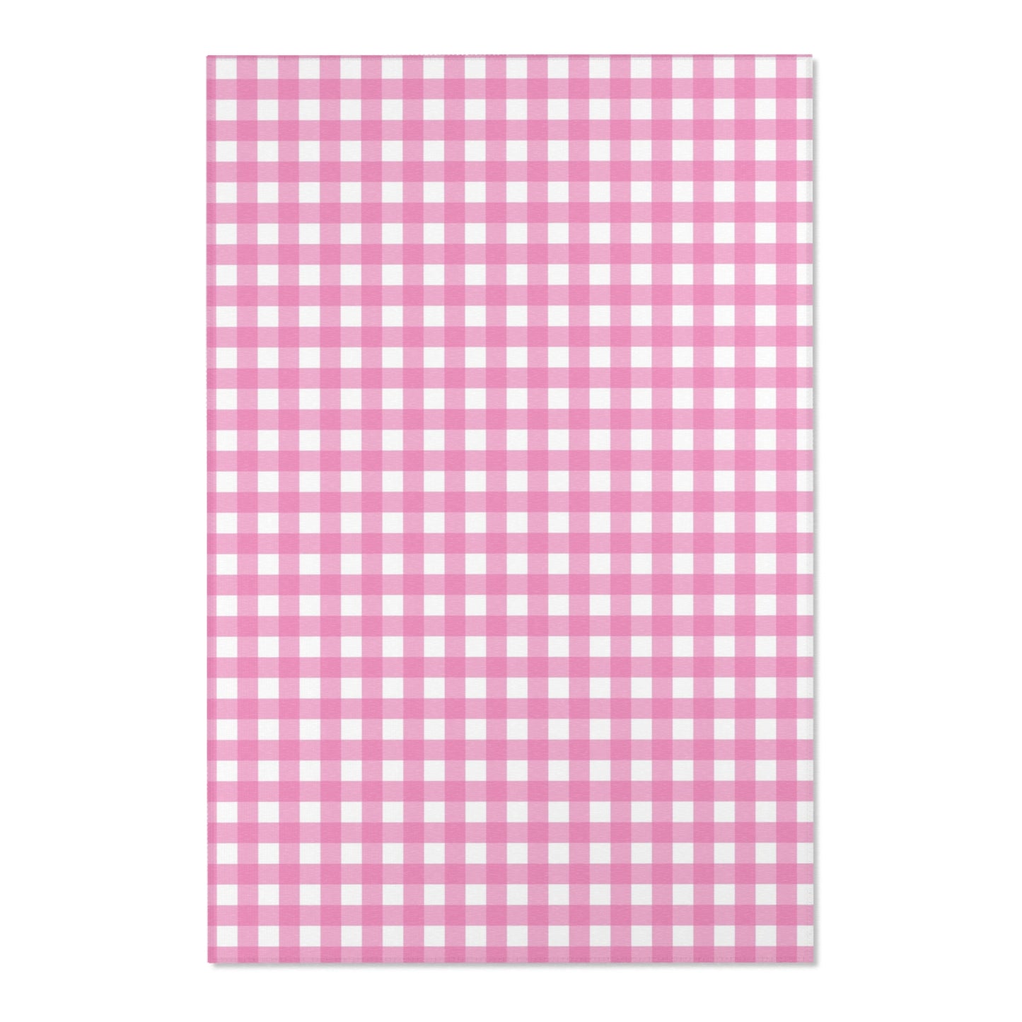 Gingham Area Rug (pink)