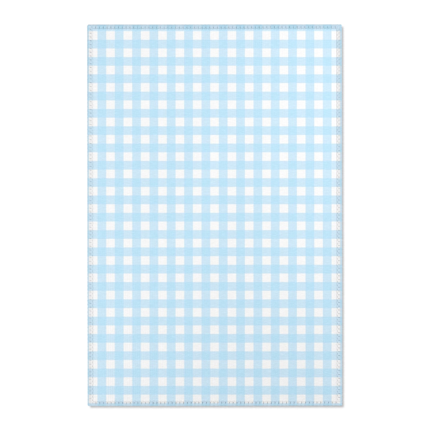 Gingham Area Rug (blue)