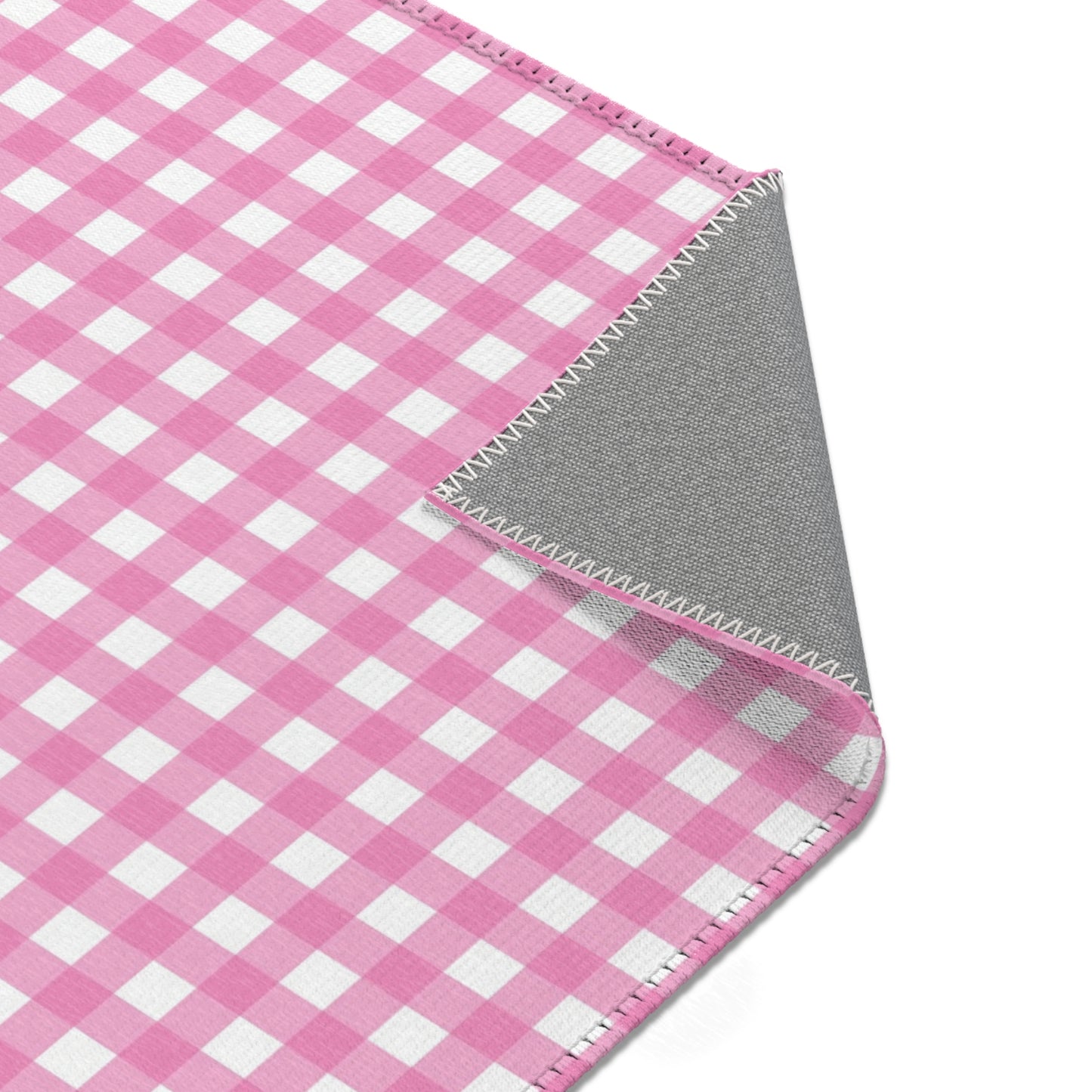 Gingham Area Rug (pink)