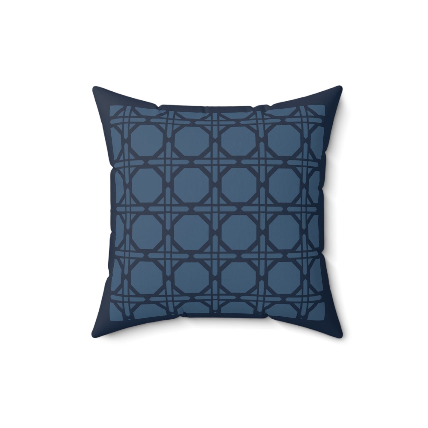 Navy Bamboo Throw Pillow