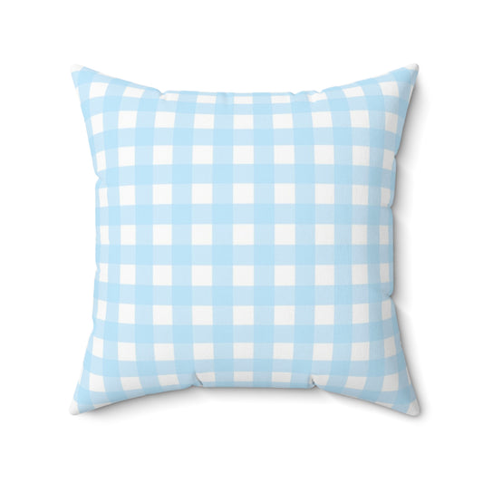 Gingham Throw Pillow (blue)