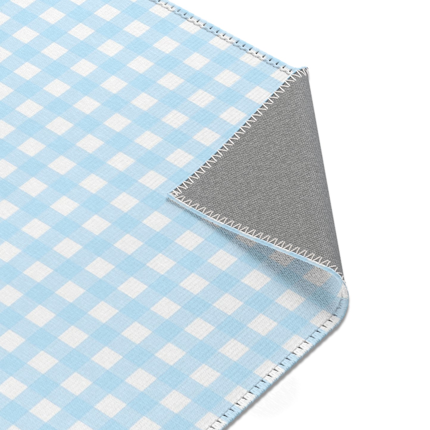 Gingham Area Rug (blue)