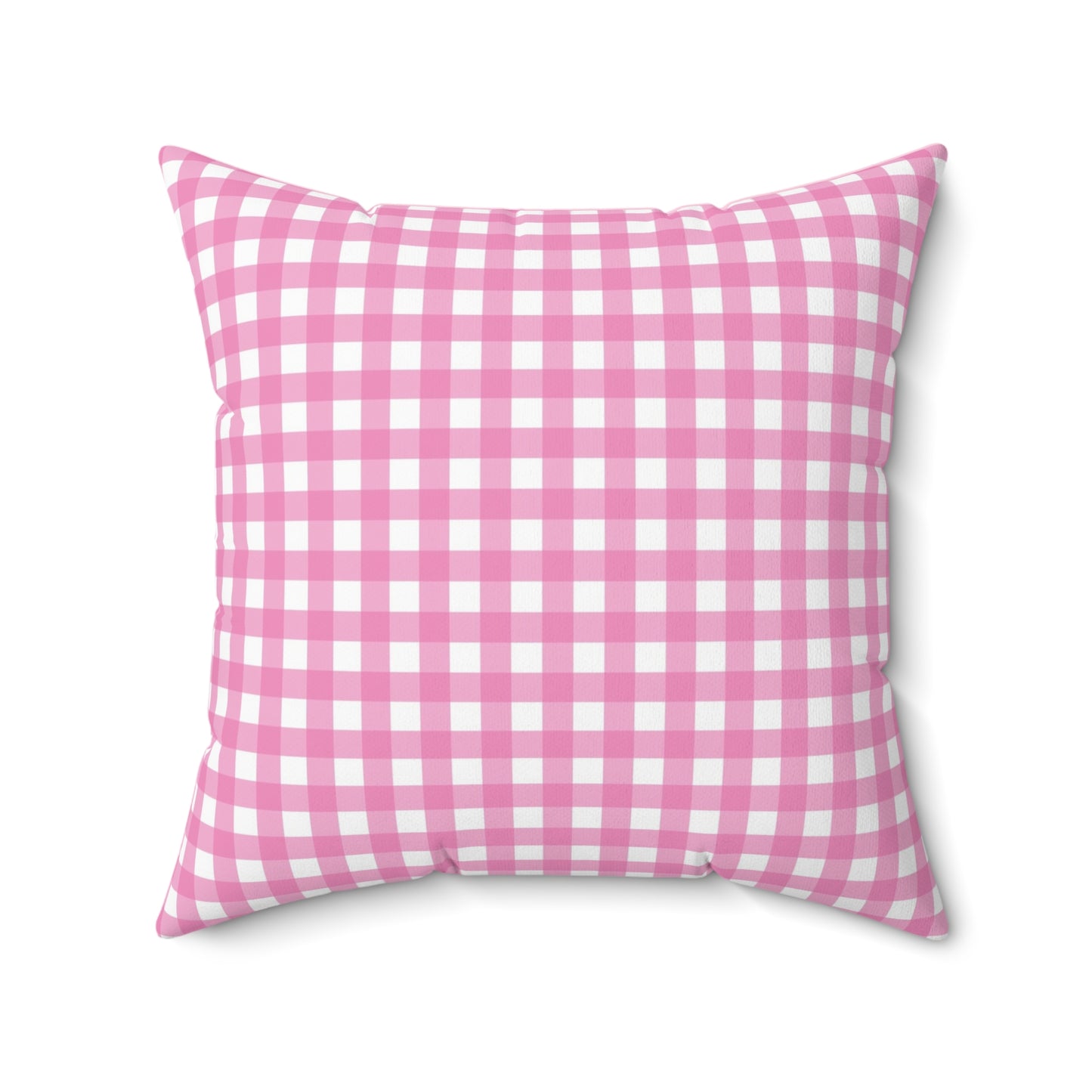 Gingham Throw Pillow (pink)