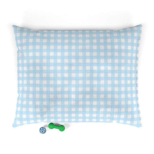 Gingham Pet Bed (blue)