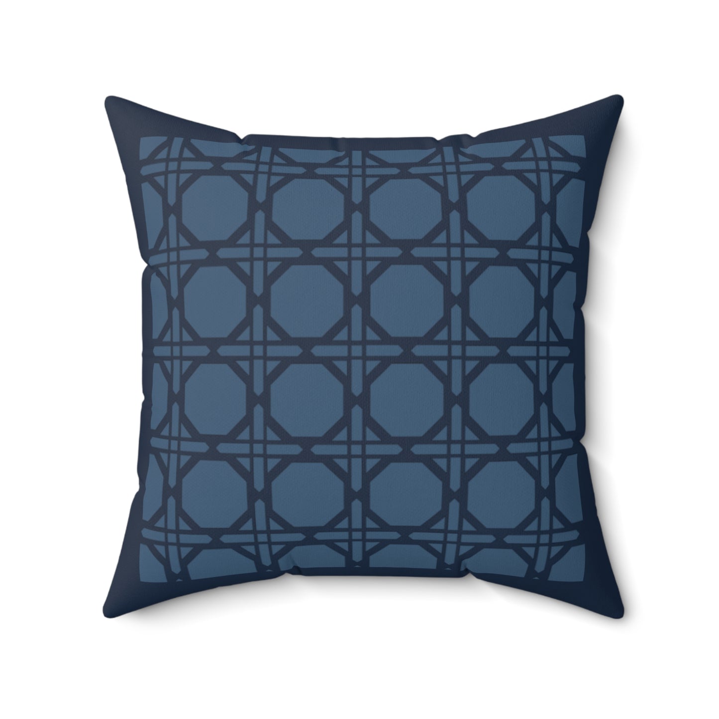 Navy Bamboo Throw Pillow