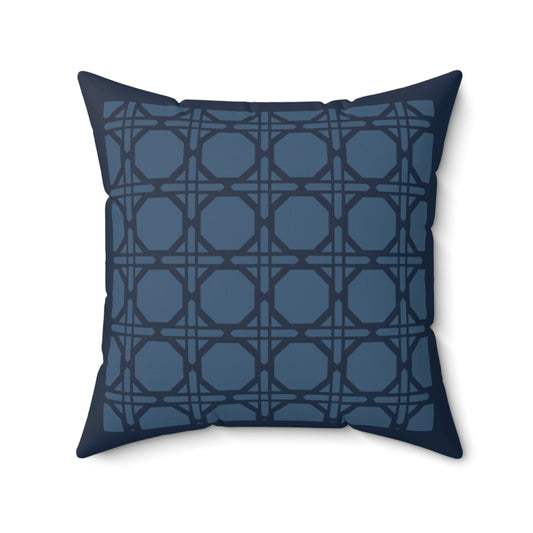 Navy Bamboo Throw Pillow