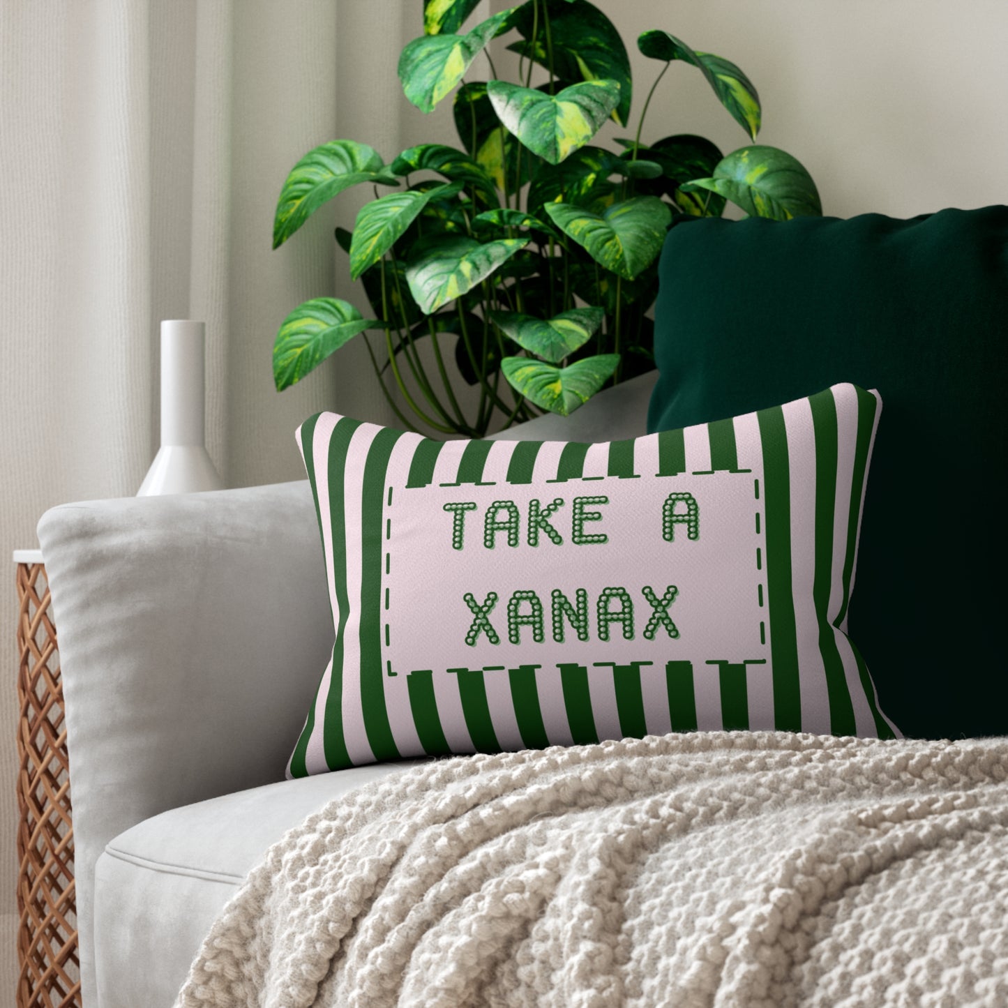 Xanax Lumbar Pillow (Green)