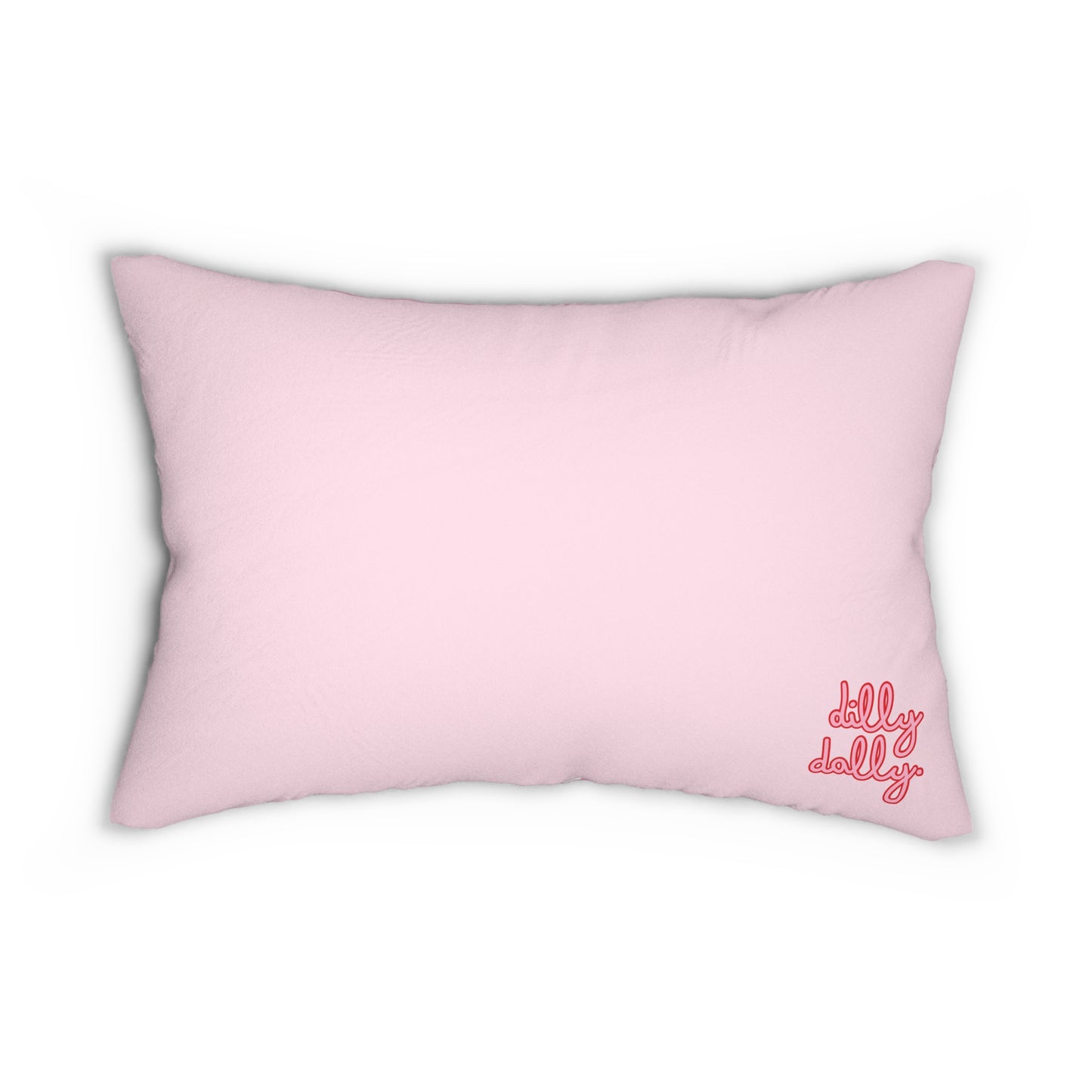 Gingham Lumbar Pillow (pink)