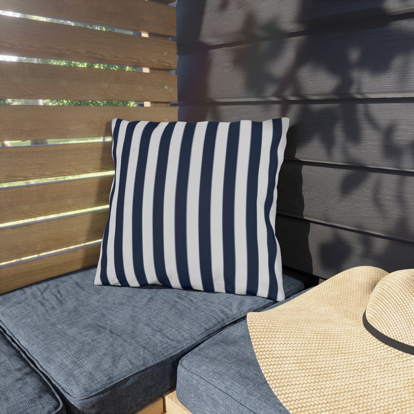 Stripe Outdoor Pillow (navy)