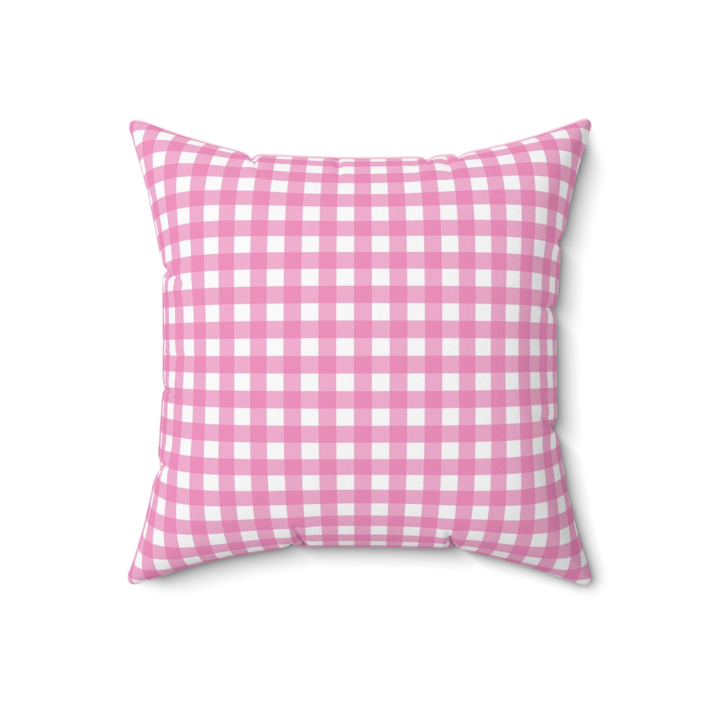 Gingham Throw Pillow (pink)